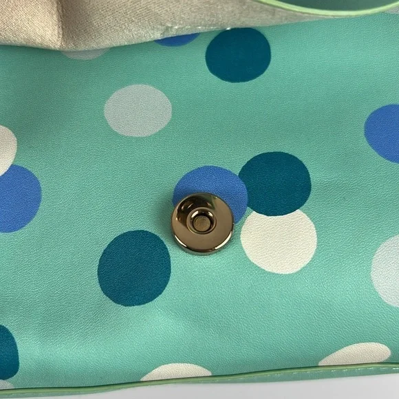 Cath Kidston Kids Retro Polka Dot Buckle Snap Closure Crossbody Bag Green Blue - Picture 6 of 14